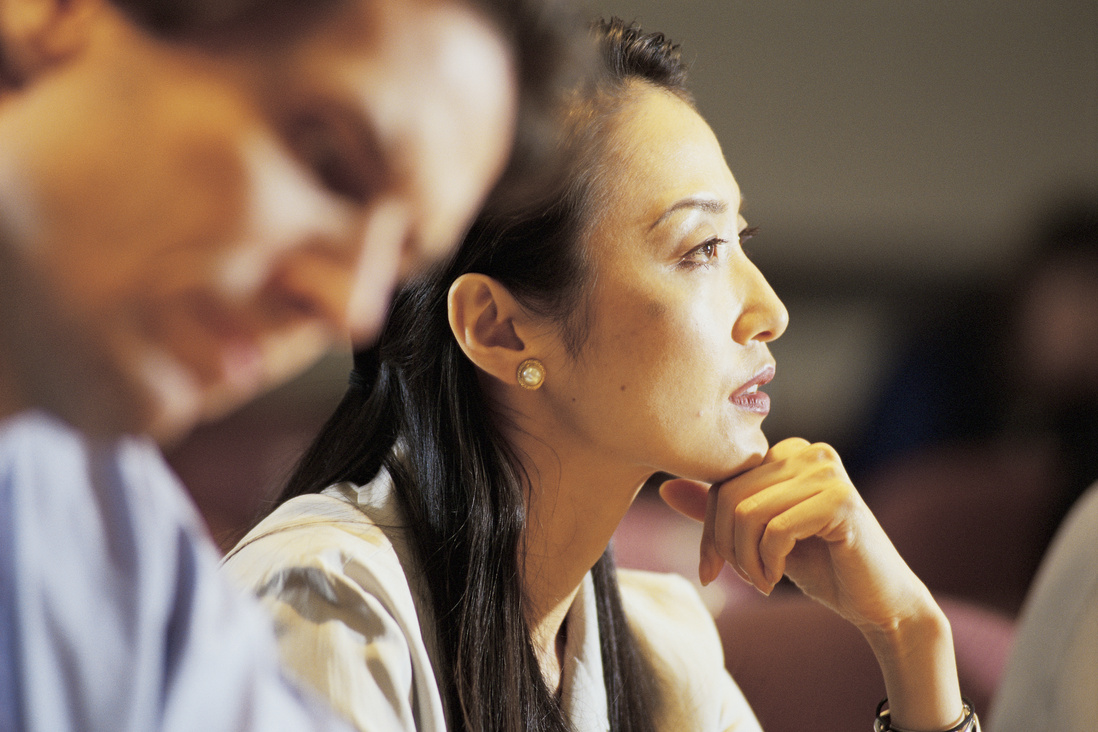 Woman paying attention